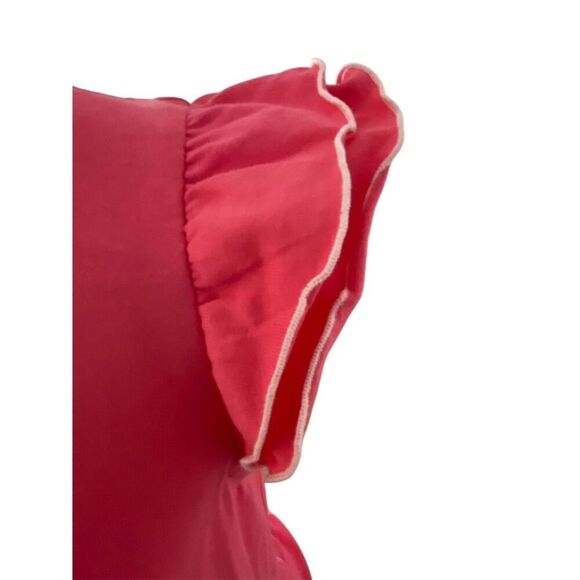 Kate Spade New York Deep Coral Pink Knit Short Trapeze Dress 2 Pocket Size Small - Picture 6 of 12